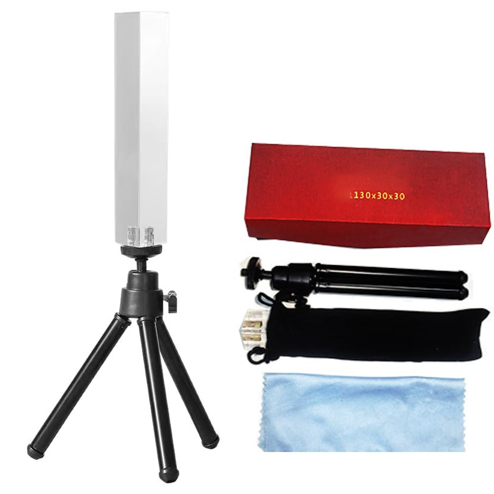 Crystal Optical Prism Rainbow Light - Clear 130mm Glass Triangle with Tripod Stand for Photography & Home Decor