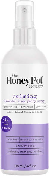 The Honey Pot Company - Refreshing and Restorative Panty and Body Plant-Derived Deodorant Spray - Paraben & Sulfate Free - Lavender Rose - 4 fl. oz.