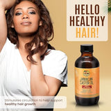 JAMAICAN Ambre Amber Organic Castor Oil - Cold Pressed, 4 fl oz/118 ml - For Hair Strength, Growth, Eyelashes, Eyebrows, Scalp Health and Daily Moisturizing
