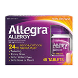 Allegra Adult 24 Hour Allergy Relief Tablets - 45 Count Fast-Acting Antihistamine