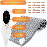 DMG Electric Heating Pad for Back & Cramp Relief (12"x24") - Moist/Dry Heat