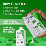 CeraVe Hydrating Facial Cleanser Refill, Dry Skin, Hyaluronic Acid + Ceramides + Glycerin (16 Ounce)