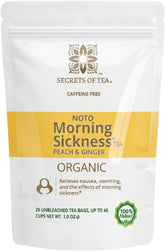 Secrets of Tea Organic Pregnancy Tea - Peach & Ginger, Caffeine-Free, 20 Count (40 Servings)