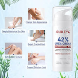 OUKEYA Urea Cream 42% + Salicylic Acid 2% - Intensive Repair Foot & Hand Cream for Cracked Skin - Relief for Dry Feet, Heels & Elbows