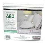 Kirkland Signature 680 Thread Count King Sheet Set, 6-Piece White – Luxurious Comfort