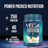 Vega Protein & Greens Creamy Vanilla Vegan Powder - 25g Plant Protein + Veggies, 11 Servings, 1.2lbs