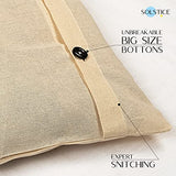 SOLSTICE Cotton Saree Cover Set of 10 - 16x14 Inches with Mesh Window for Travel & Wardrobe Organization