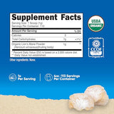 Nutricost Organic Lion's Mane Mushroom Powder 4oz - Certified USDA Organic