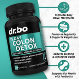 Colon Cleanser Detox for Weight Flush - 15 Day Intestinal Cleanse Pills & Probiotic - Fast Natural Laxative for Constipation Relief - Bowel Movement Supplements for Stomach Bloating, Gut Loss Support