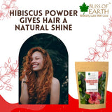 Bliss of Earth 100% Pure Natural Hibiscus Powder (100g) for Hair Growth & Anti-Aging Skin