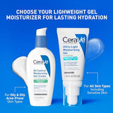 CeraVe Ultra-Light Moisturizing Gel - Oil-Free with Ceramides, Niacinamide & Hyaluronic Acid - 1.75 FL Oz