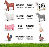 Learning Minds Jumbo Farm Animal Figures Set - Educational Toy for 1, 2, 3 Year Olds - 8-Piece Set for Creative Play