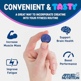 Creatine Gummies - Blue Raspberry Flavor, Muscle Support Supplement