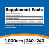 Nutricost Vitamin B12 (Methylcobalamin) 1000mcg - 240 Capsules - Vegetarian, Non-GMO & Gluten Free