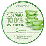 VENAMINE Korean Aloe Vera Soothing & Moisture Gel 100% – Organic Pure Gel for Face & Body 300ml