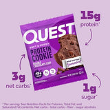 Quest Nutrition Double Chocolate Chip High Protein Cookies (12 Pack)