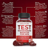 Atlantis Nutrition Testosterone Booster For Men Gummies - Male Enhancement, Boosts Energy, & Optimizes Physical Performance Formulated w/Tribulus, Horny Goat Weed, Saw Palmetto, Maca Root - 60 Gummies