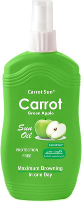 Carrot Sun Green Apple Tanning Oil Spray with Natural Extracts 200ml
