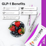 SkinnyStix Energy Powder – Lose Weight, GLP-1, Appetite Suppressant, Boost Mood – 10 Calories – Yerba Mate, Coffee Bean – 30 Stix, Berry