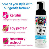 SoCozy Kids Sensitive Styling Foam - Gentle Natural Hold Styler for Straight or Curly Hair
