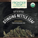 أوراق القراص اللاذع العضوي المقطعة والمُنخَّلة (Stinging Nettle Leaf) - 29 مل (28 جرام) - فرونتير كواب (Frontier Co-op) في كيس قابل لإعادة الغلق