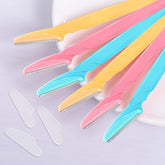 Eyebrow Razor for Women - 6 PCS Dermaplaning Tool Kit for Peach Fuzz Removal, Stainless Steel Blades with Protective Covers