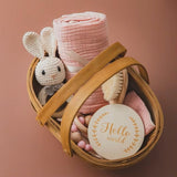 Newborn Baby Gift Set - Essentials, Bath, Blanket & Rattle