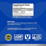 ALLMAX Essentials Caffeine 200 mg Tablets for Energy & Focus, 100 Count