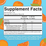 MaryRuth Organics Vegan Omega-3 Liquid Drops (Orange, 30ml) - Heart & Brain Health