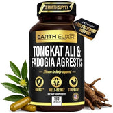 Fadogia Agrestis 600mg and Tongkat Ali 500mg Supplements (180 Capsules) - Made in USA - 3 Month Supply – 3rd Party Tested - Long Jack - Tongkat Ali Fadogia Agrestis for Men and Women