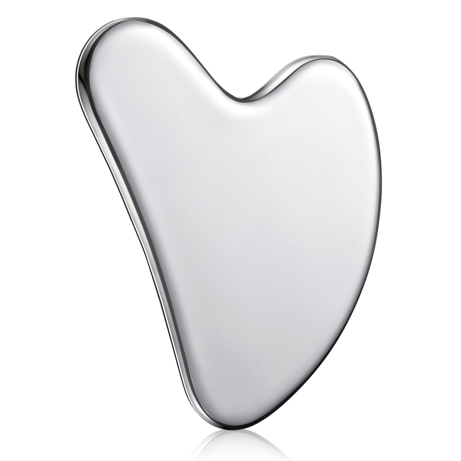 Nuanchu Stainless Steel Gua Sha Facial Tool - Tightens Skin & Reduces Wrinkles - Mother's Day Gift with Travel Pouch