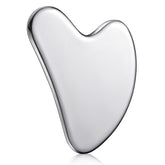Nuanchu Stainless Steel Gua Sha Facial Tool - Tightens Skin & Reduces Wrinkles - Mother's Day Gift with Travel Pouch