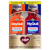 Vicks DayQuil & NyQuil HBP Cold & Flu Relief Liquid Combo Pack (2 x 8 FL OZ)