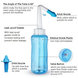 Neti Pot Sinus Rinse Bottle & Nasal Wash Kit - BPA-Free 300ML with 40 Salt Packets