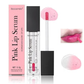 Color Changing Lip Gloss - Hydrating Lip Oil with Tinted Shine, Non-Greasy Plumping Lips Serum, Transparent Moisturizing Lips Balm for Women & Girls (Pink)