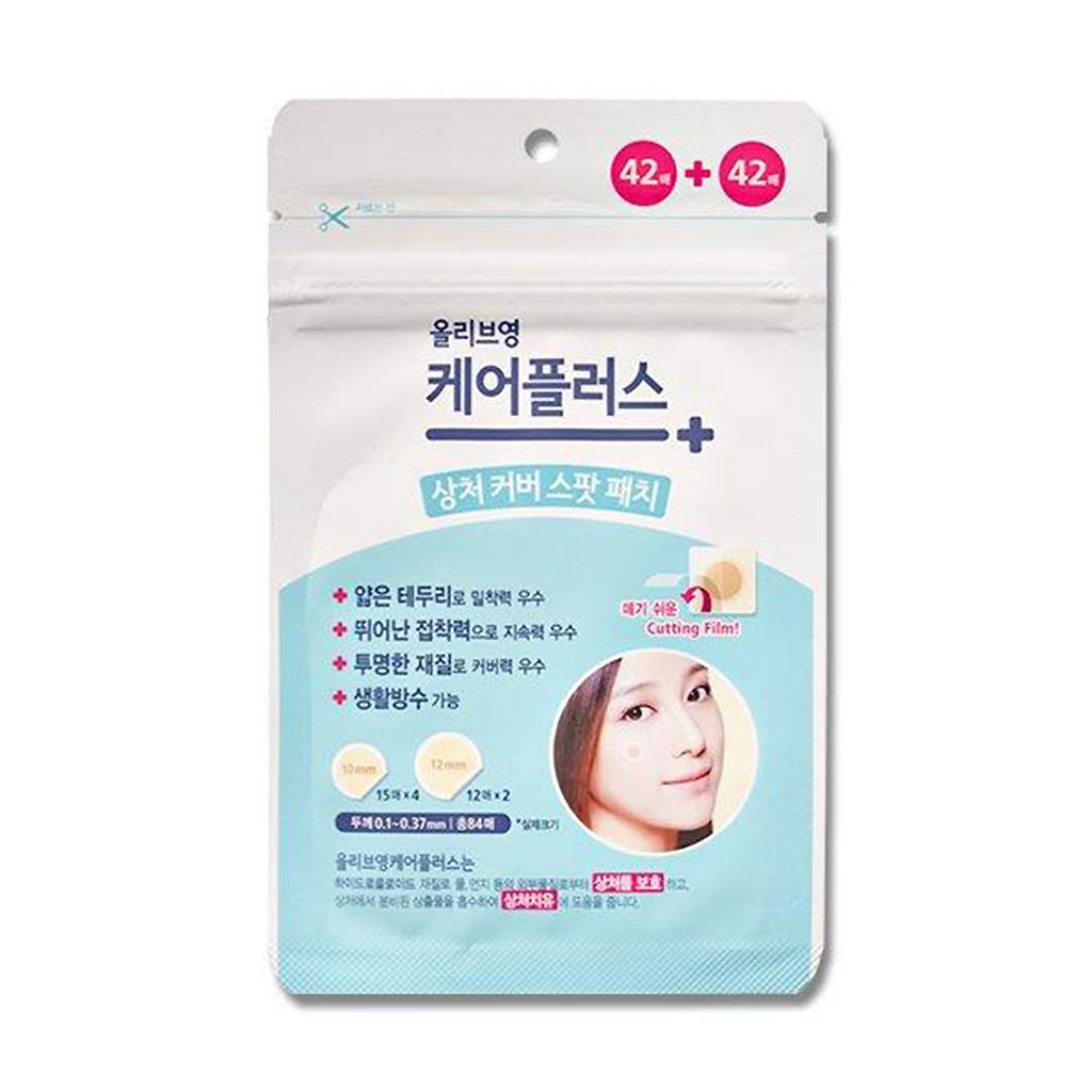OLIVE YOUNG Care Plus Spot Patch - Acne Pimple Absorbing Hydrocolloid Patch (84 Count)