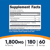 Glugga Glucomannan 1800mg Natural Fiber Supplement, Non-GMO, Gluten-Free