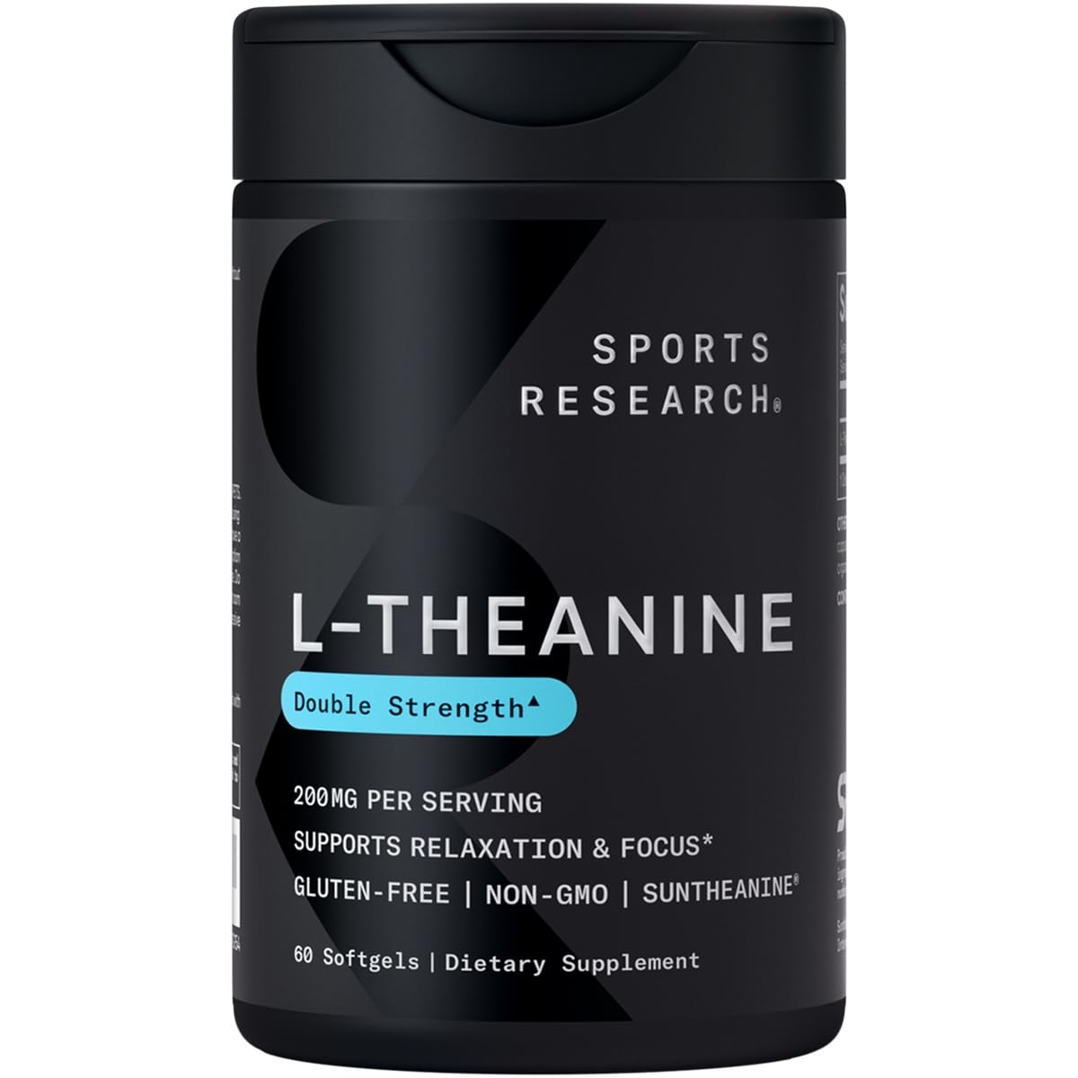 Sports Research L-Theanine 200mg, 60 Softgels