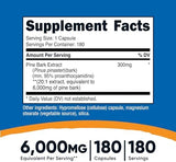 Nutricost Pine Bark Extract: 6000mg, 180 Capsules - Antioxidant Powerhouse