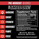 JNX SPORTS The Shadow! Hardcore Pre-Workout (Watermelon, 30 Servings)