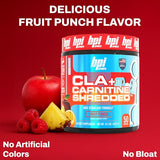 BPI CLA + Carnitine Shredded Fat Burner - Fruit Punch Flavor, 400g