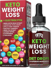 Keto Weight Loss Diet Drops, Natural Appetite Suppressant, Fat Burner for Women and Men with Apple Cider, Green Coffee Bean Extract, Cinnamon, Cayenne Pepper Metabolism Booster