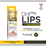 Eveline Cosmetics Oh! My Lips Lip Gloss - Hyaluronic Acid & Bee Poison for Fuller Lips, Lip Plumper, Silky Shine, 4.5ml