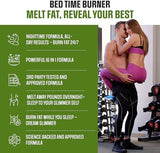 Bed Time Burner | Max Strength Night Time Fat Burner Weight Loss Pills for Women & Men | Appetite Suppressant, Belly Fat Burner, Sleep Aid, Carb Blocker | 16 Ingredients for Fast Results - 60 Caps