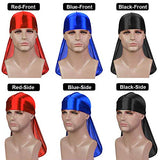 Satin Durag 3-Pack Set for 360 Waves - Soft Headwear Bundle