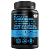 11-in-1 Nootropic Brain Supplement - Memory & Focus with Ginkgo Biloba, L-Theanine, Bioperine & Alpha GPC Choline | 60 Capsules