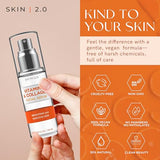 Vitamin C Serum With Collagen by Skin 2.0 - Dermatologist Tested Korean Skincare for Dark Spots & Brightening - Anti-Aging & Acne Facial Serum - Cruelty-Free - 1.69 Fl. oz