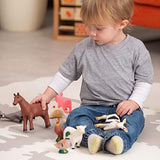 Learning Minds Jumbo Farm Animal Figures Set - Educational Toy for 1, 2, 3 Year Olds - 8-Piece Set for Creative Play