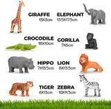 8 Jumbo Jungle Animal Figures - Educational Toys for Toddlers