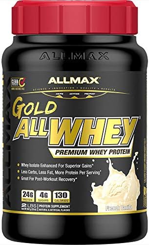 ALLMAX Gold AllWhey French Vanilla 5 lbs whey protein powder for muscle recovery and growth